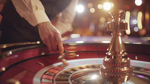 Evolution Gaming roulette table with dealer and betting layout visible on monte77 login screen